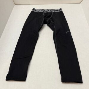 Nike Black Leggings with Gray Waistband